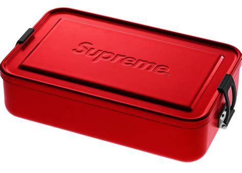 supreme sigg large metal box retail|Supreme Large Metal Storage Box Red .